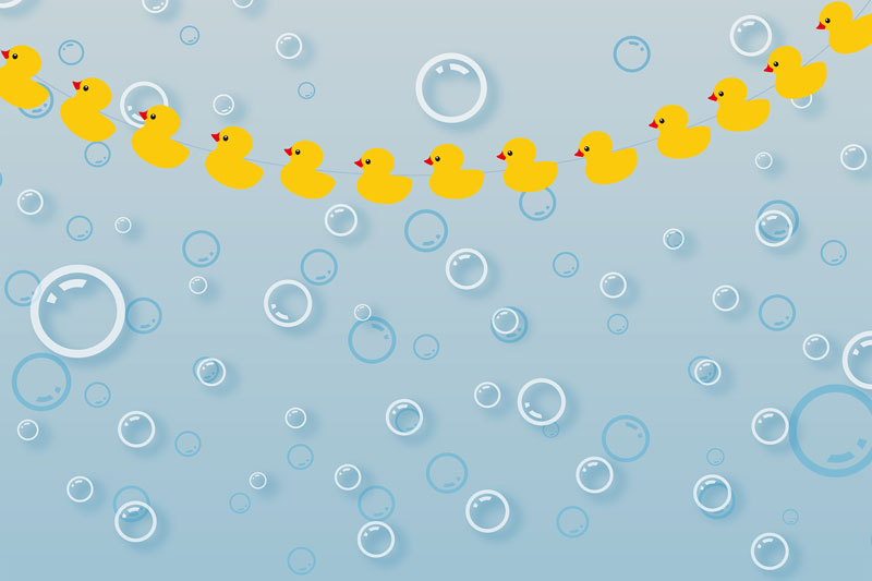 Kate Ducky Bath Summer Backdrop Bubbles for splash sessions designed by Jerry_Sina - Kate Backdrop AU