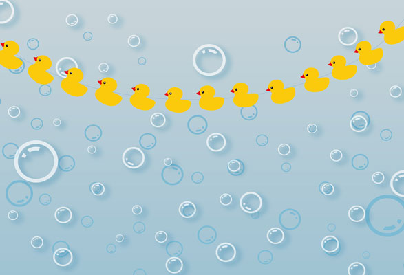 Kate Ducky Bath Summer Backdrop Bubbles for splash sessions designed by Jerry_Sina - Kate Backdrop AU