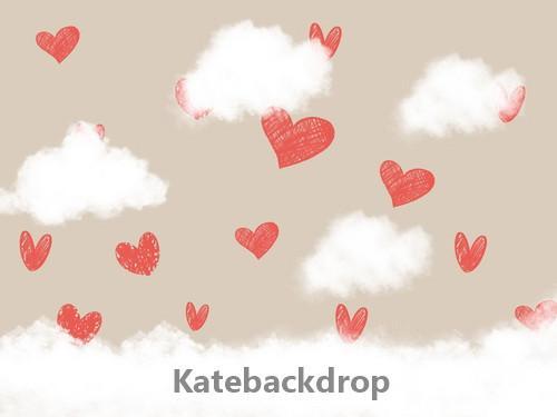 Kate Valentine's Day Red Hearts Backdrop Designed By Jerry_Sina - Kate Backdrop AU