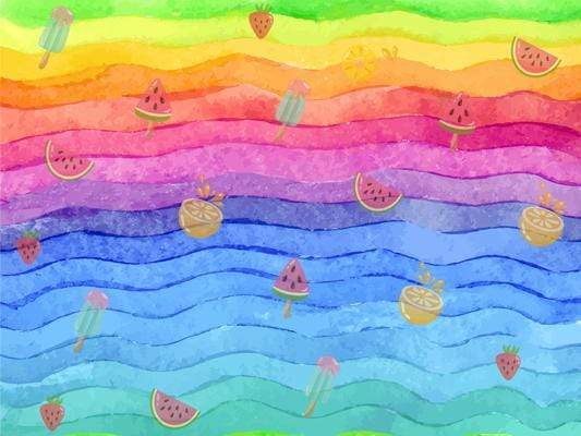 Kate Watercolor Stripes Summer Backdrop for Photography designed by Jerry_Sina - Kate Backdrop AU