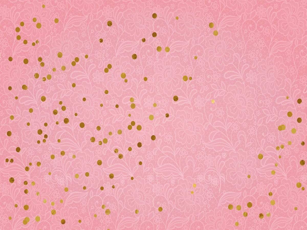 Kate Pink Background Golden Circles Backdrop for Photography Designed by Jerry_Sina - Kate Backdrop AU