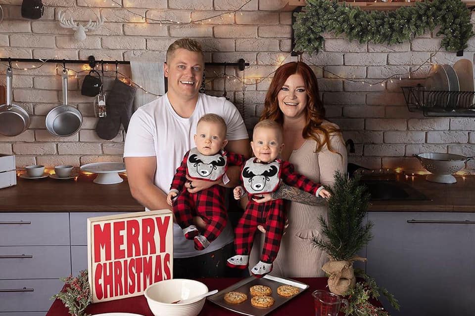 Kate White Brick Wall Christmas Kitchen Backdrop Designed By Jerry_Sina - Kate Backdrop AU