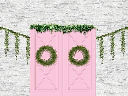 Kate Light Pink Barn Door Backdrop Designed By Jerry_Sina - Kate Backdrop AU