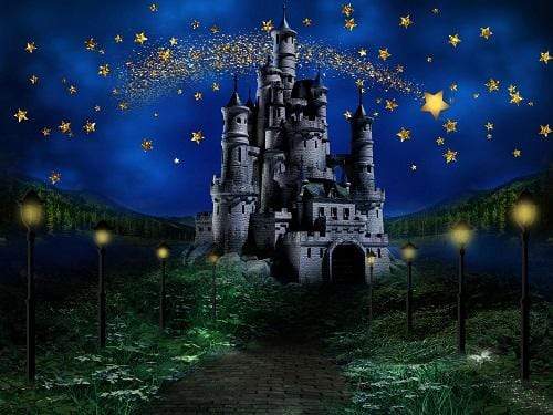 Kate Night Sky Star Castle Children Backdrop Designed by Jerry_Sina - Kate Backdrop AU