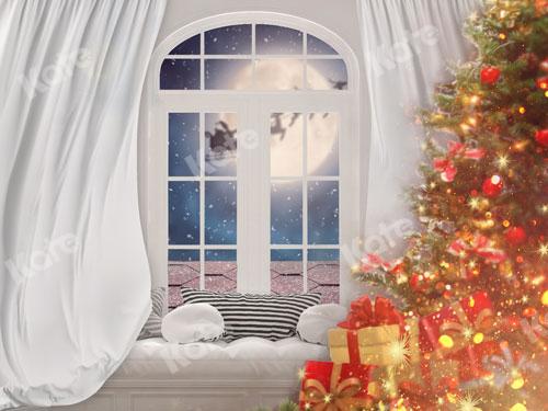 Kate White Window Christmas Backdrop Designed By JS Photography - Kate Backdrop AU