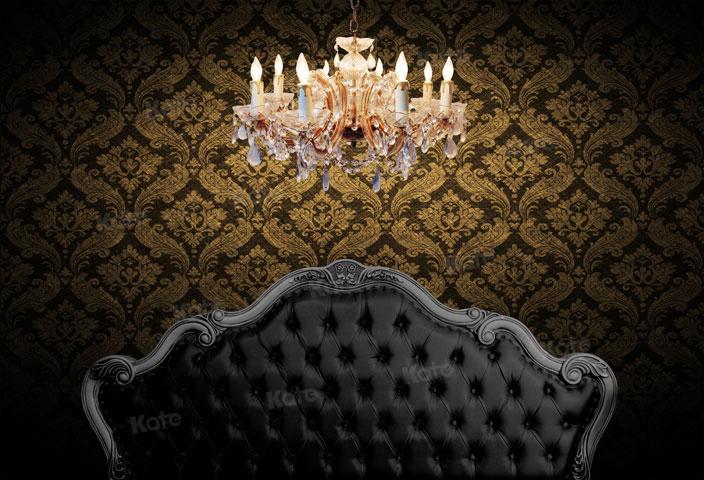 Kate Vintage Boudoir Black Headboard  Backdrop Designed by JS Photography - Kate Backdrop AU