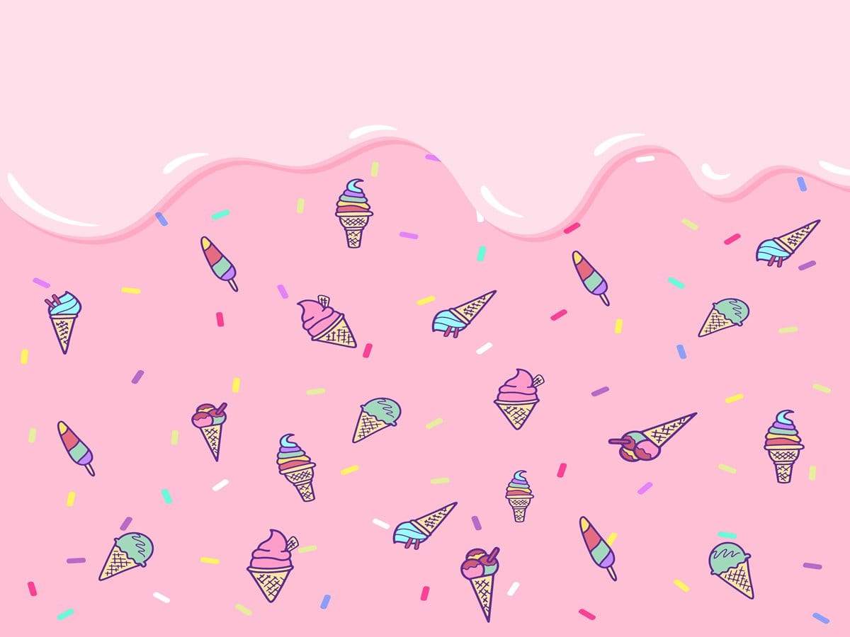 Kate Pink Background with Ice Cream Summer cake smash Backdrop Designed by JFCC - Kate Backdrop AU