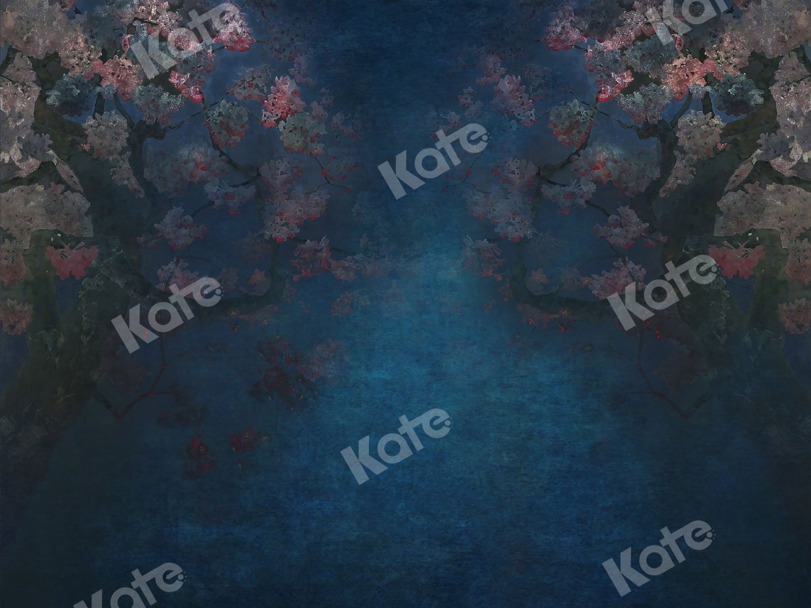 Kate Fine Art Floral Blue Backdrop for Photography - Kate Backdrop AU
