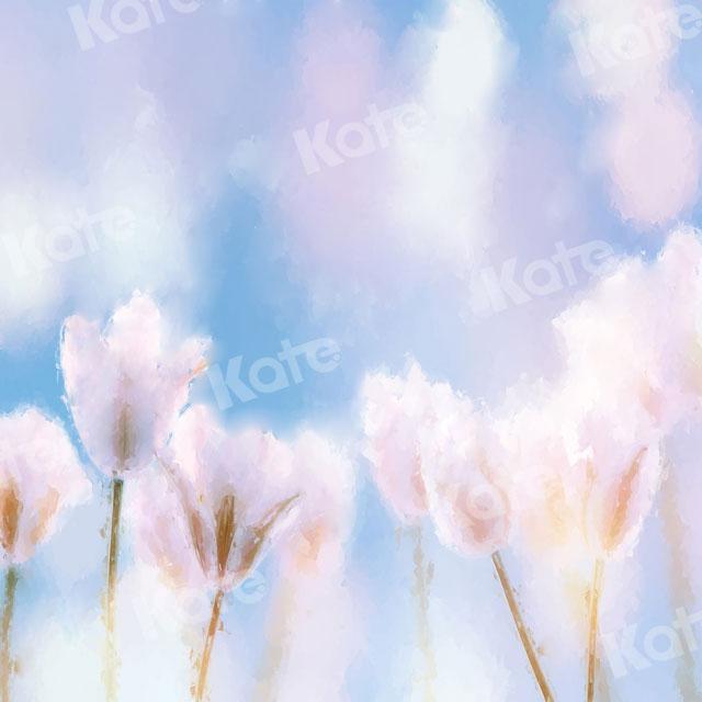 Kate Fine Art White Tulip Backdrop for Photography - Kate Backdrop AU