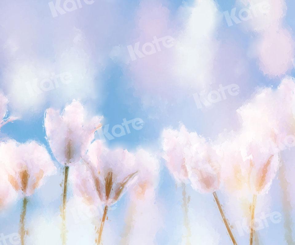 Kate Fine Art White Tulip Backdrop for Photography - Kate Backdrop AU