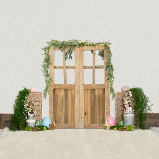 Kate Easter Barn Door Spring Decoration Backdrop - Kate Backdrop AU