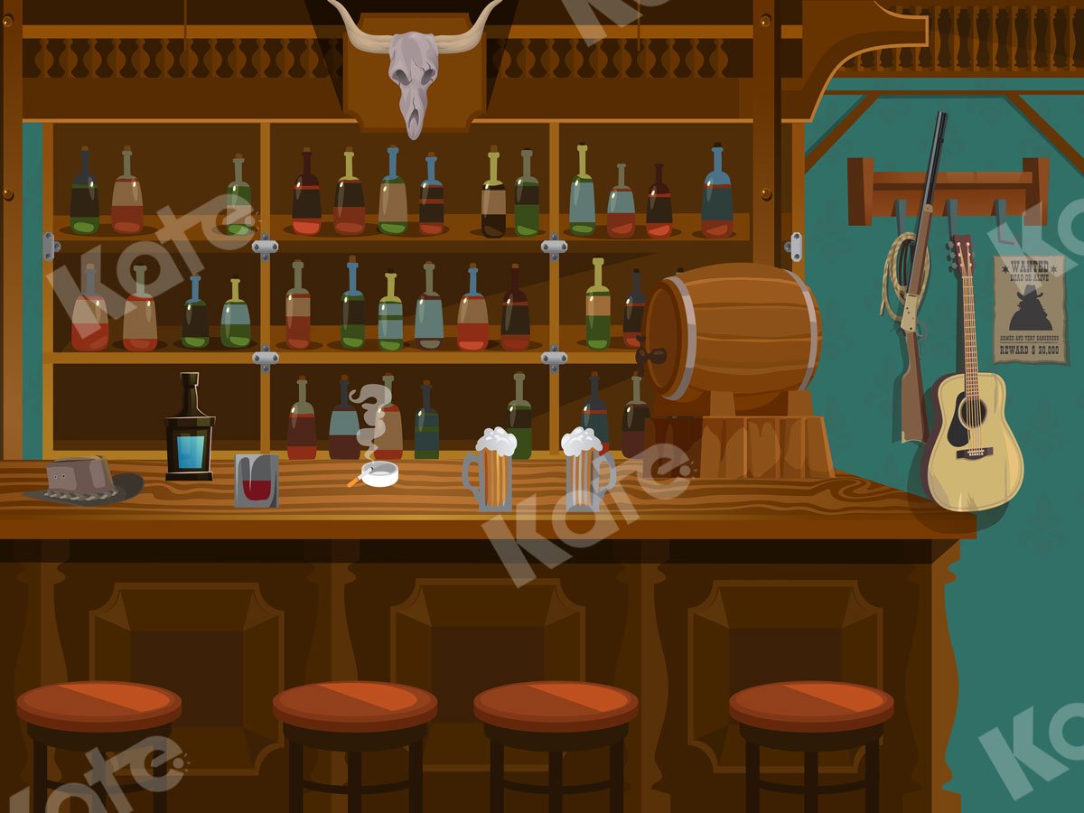 Kate West Cowboy Bar Backdrop for Photography - Kate Backdrop AU
