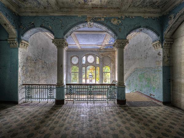 Kate Retro Building Indoor Wedding Photography Background - Kate Backdrop AU