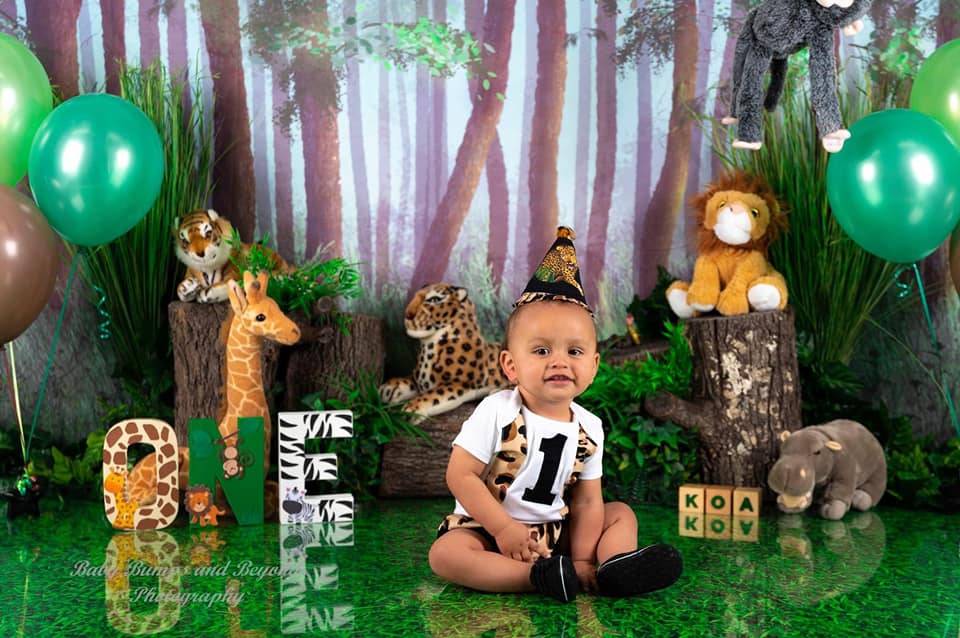 Kate Spring Green Trees Grass Deep Forest Backdrop - Kate Backdrop AU