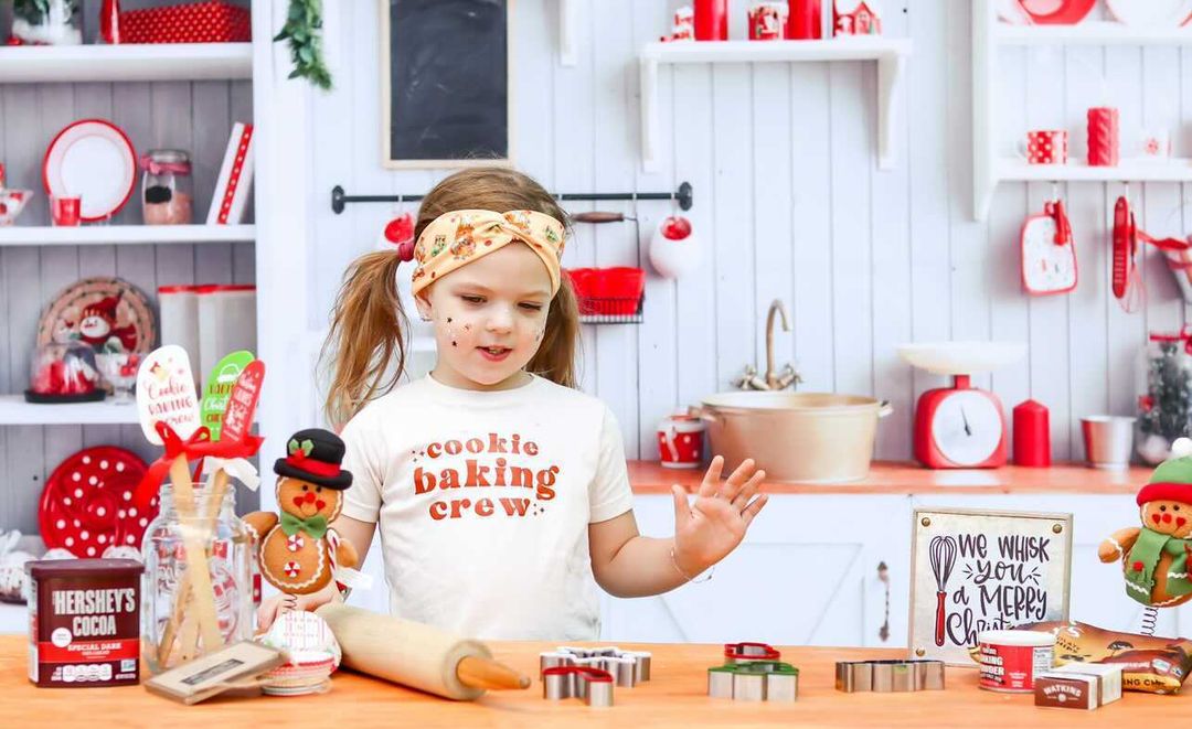Kate Christmas Kitchen Backdrop White Wall for Photography - Kate Backdrop AU