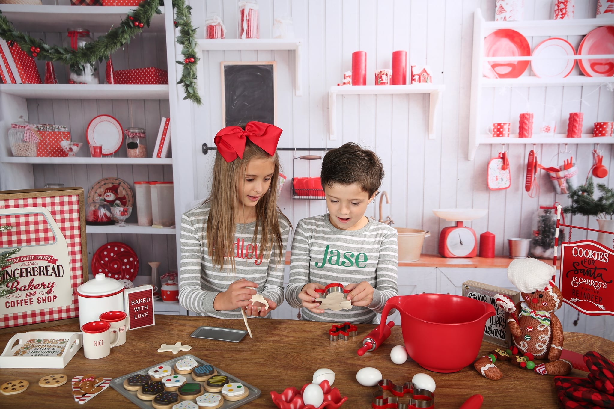 Kate Christmas Kitchen Backdrop White Wall for Photography - Kate Backdrop AU