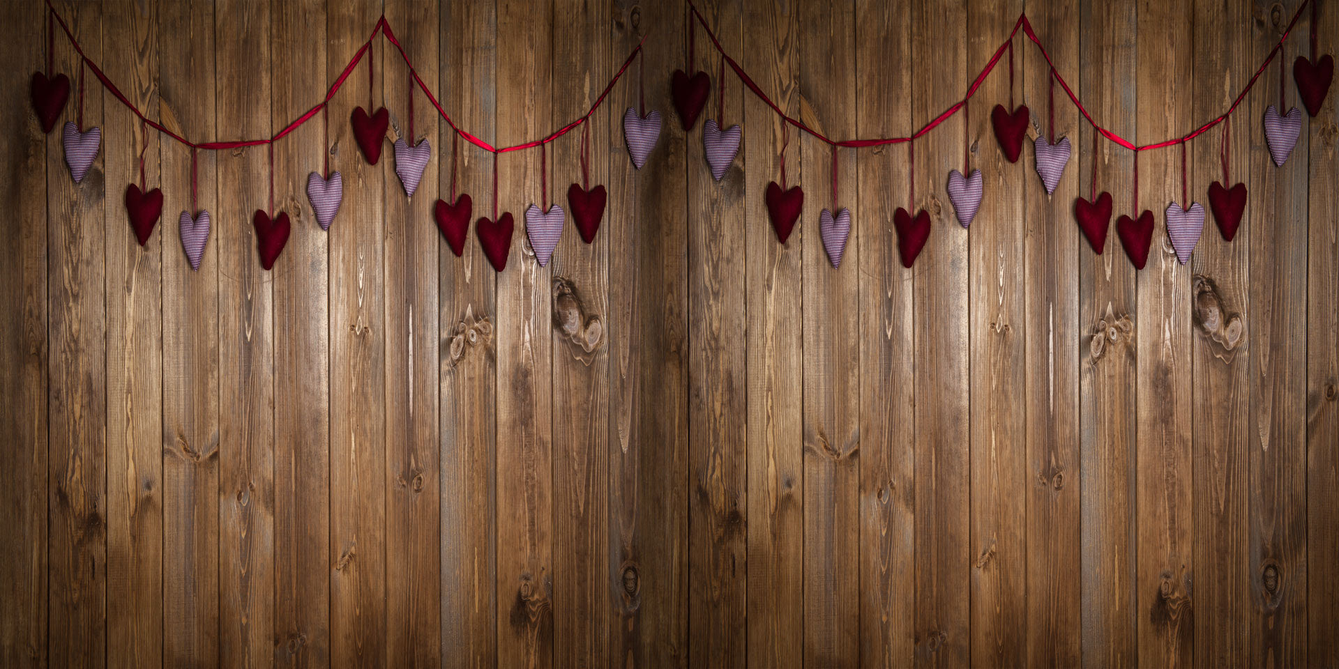 Kate Dark Wood Wall with Hearts Valentine's Day Backdrop for Photography - Kate Backdrop AU