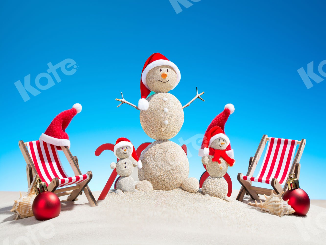 Kate Christmas Beach Backdrop for Photography - Kate Backdrop AU