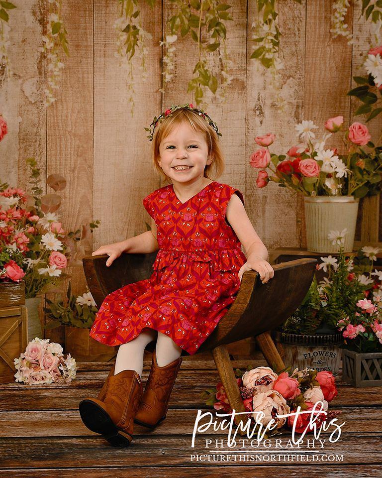 Kate Pink Floral Wooden Spring/Mother's Day Backdrop Designed by Jia Chan Photography - Kate Backdrop AU