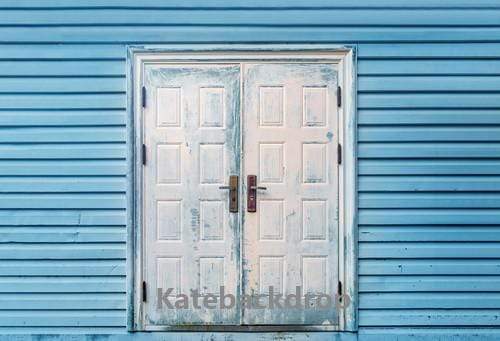 Kate Vintage Door Blue Wall Backdrop Designed by Jia Chan Photography - Kate Backdrop AU