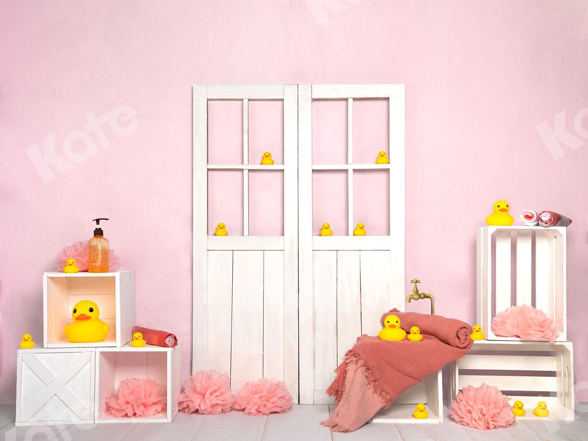 Kate Bathtime Duck Pink Backdrop Designed by Jia Chan Photography - Kate Backdrop AU