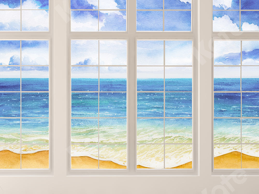Kate Summer Backdrop Window Beach Designed by Chain Photography - Kate Backdrop AU