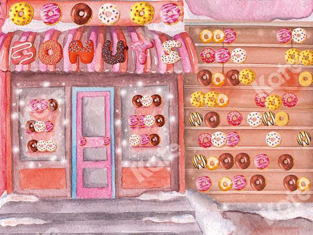 Kate Donuts Shop Cake Smash Designed by GQ - Kate Backdrop AU