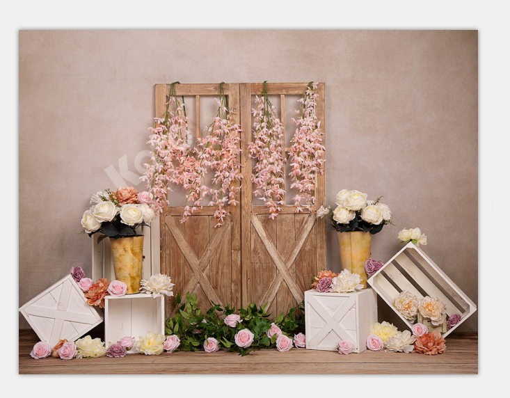Kate Spring Flowers Door Backdrop Designed by Emetselch - Kate Backdrop AU