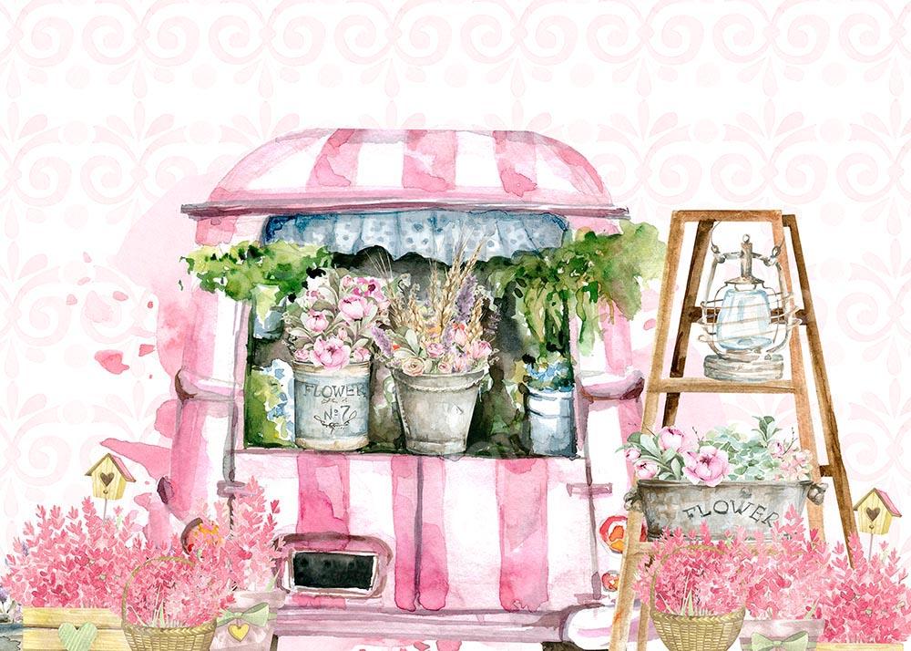 Kate Valentine's Day Florals Shop Backdrop Designed by Chain Photography - Kate Backdrop AU