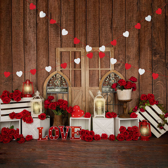 Kate Valentine's Day Love Roses Backdrop Designed by Emetselch - Kate Backdrop AU
