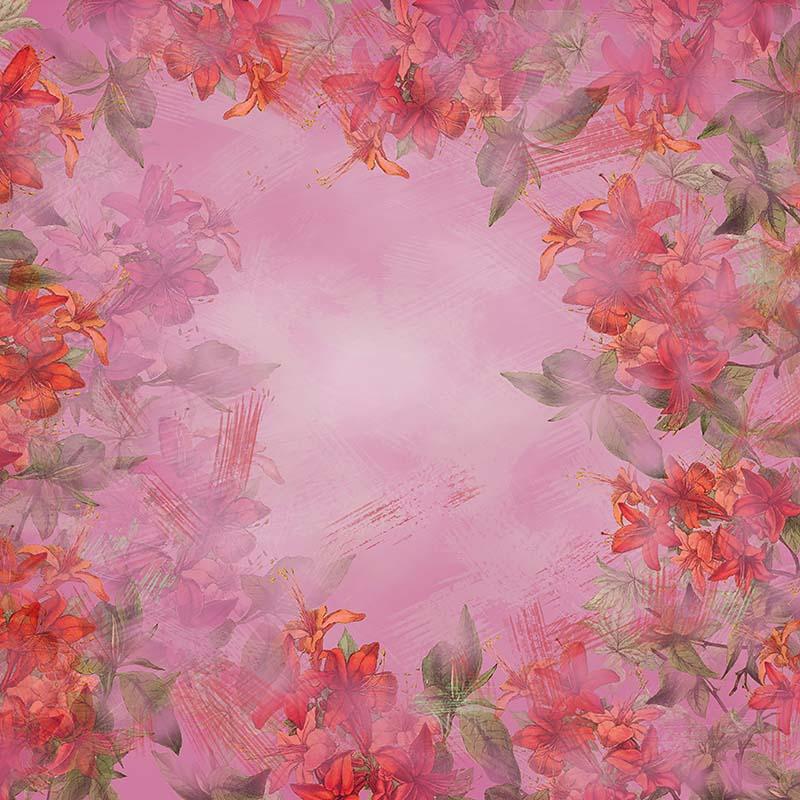 Kate Fine Art Floral Red Backdrop Designed by GQ - Kate Backdrop AU