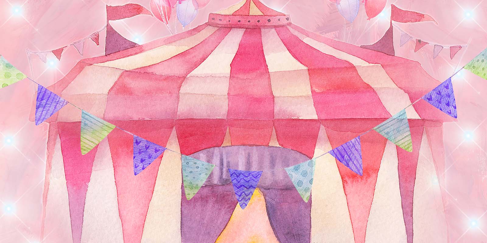 Kate Cake Smash Pink Circus Backdrop Designed by GQ - Kate Backdrop AU