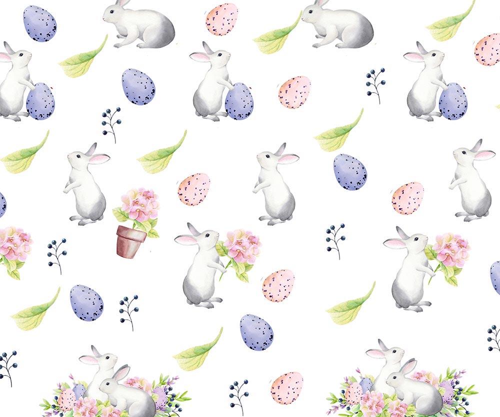 Kate Easter Bunny Pink Purple Eggs Backdrop Designed by Chain Photography - Kate Backdrop AU