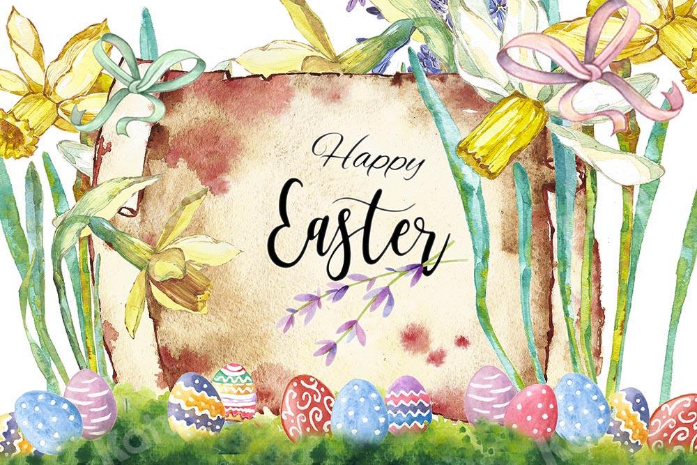Kate Happy Easter Watercolor Backdrop Designed by Chain Photography - Kate Backdrop AU