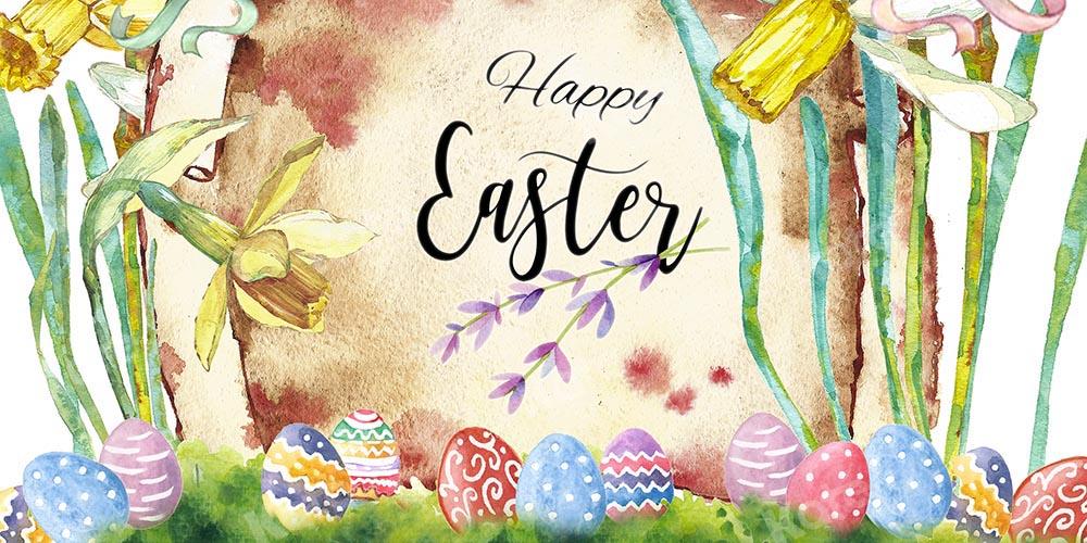 Kate Happy Easter Watercolor Backdrop Designed by Chain Photography - Kate Backdrop AU