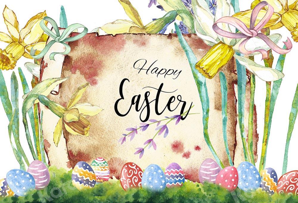 Kate Happy Easter Watercolor Backdrop Designed by Chain Photography - Kate Backdrop AU