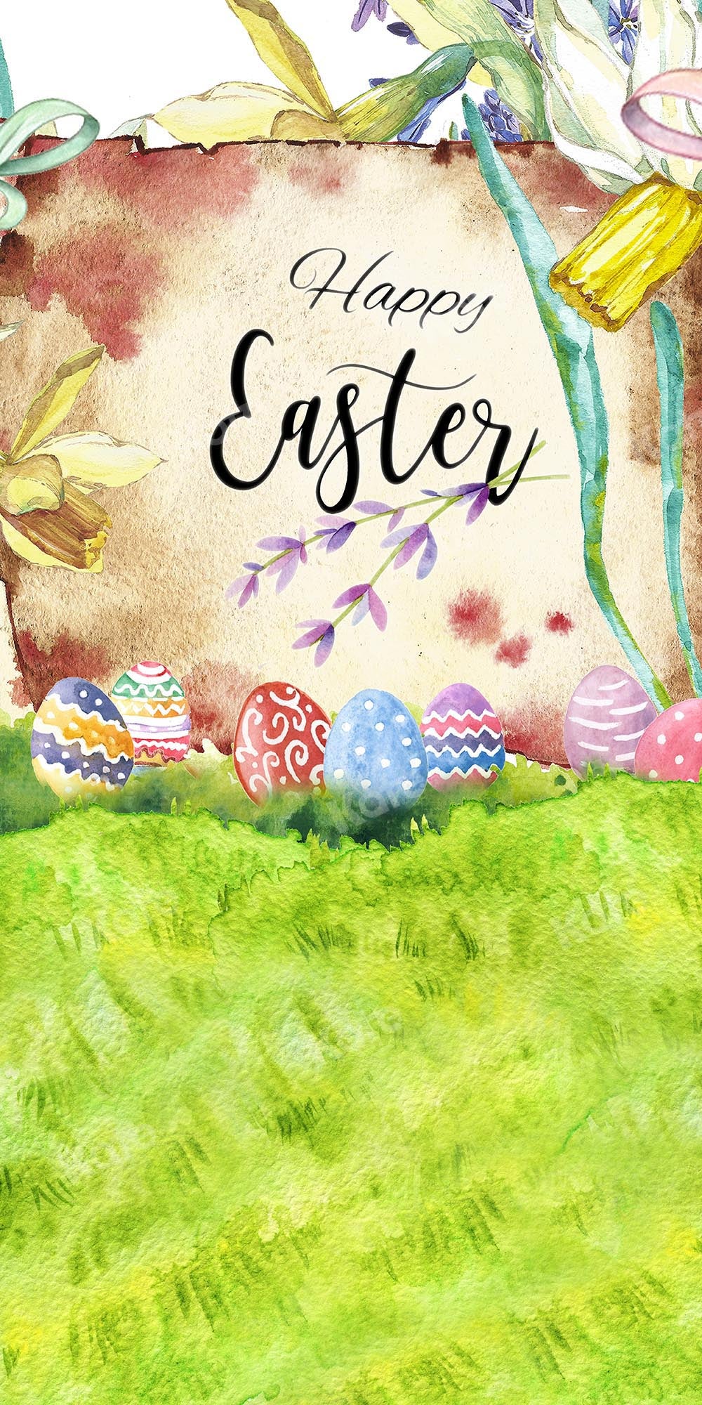 Kate Sweep Happy Easter Grass Backdrop Designed by Chain Photography - Kate Backdrop AU