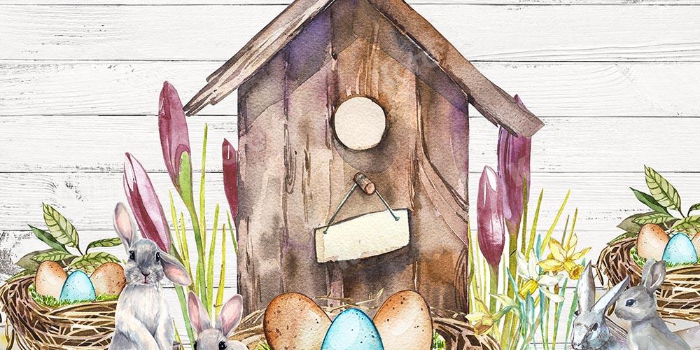 Kate Easter Egg Bunny Backdrop Designed by GQ - Kate Backdrop AU