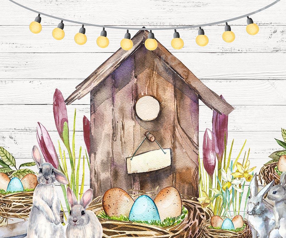 Kate Easter Egg Bunny Backdrop Designed by GQ - Kate Backdrop AU