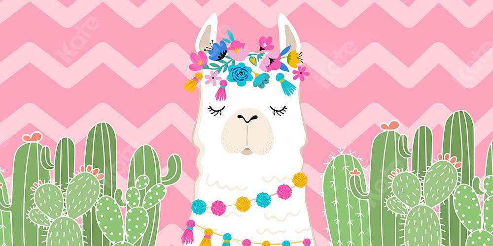 Kate Spring Cactus Backdrop Alpaca Designed by Jia Chan Photography - Kate Backdrop AU