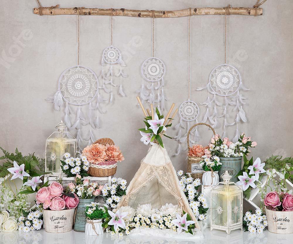 Kate Spring Flower Backdrop Tent Bohemian Pendant Designed by Emetselch - Kate Backdrop AU