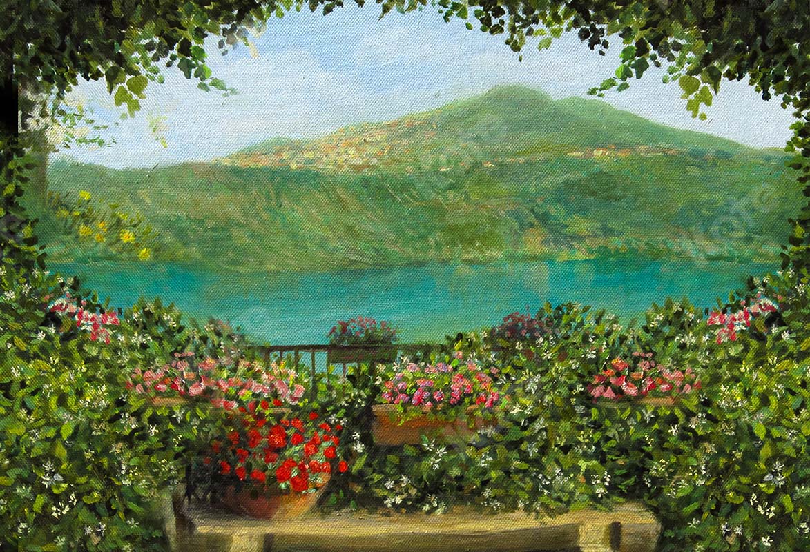 Kate Fine Art Spring Garden Lake Scene Backdrop Designed by GQ - Kate Backdrop AU