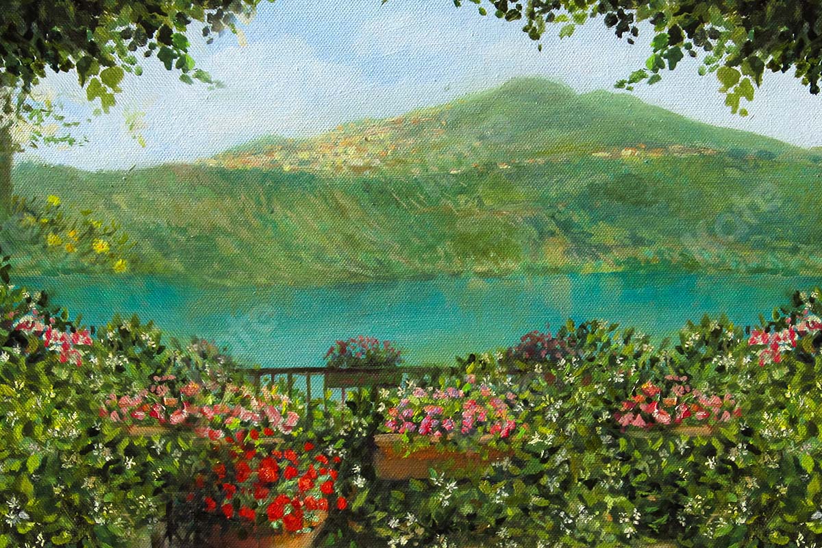Kate Fine Art Spring Garden Lake Scene Backdrop Designed by GQ - Kate Backdrop AU