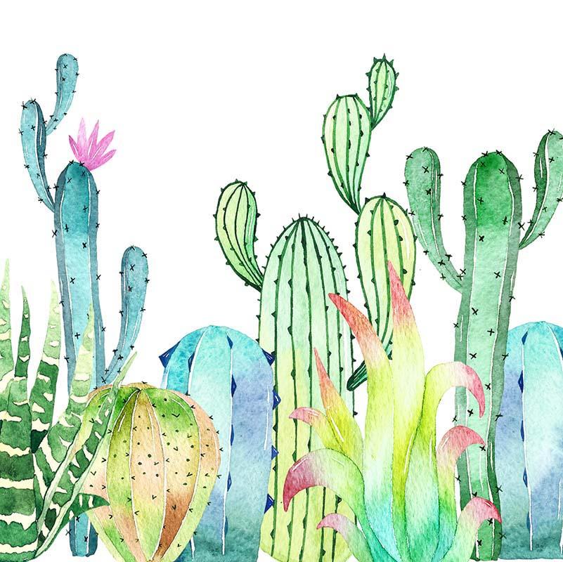 Kate Summer Cactus Cake Smash Fine Art Backdrop Designed by Chain Photography - Kate Backdrop AU