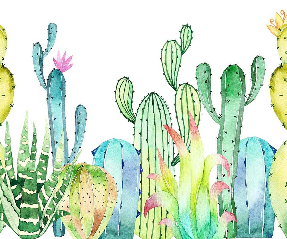 Kate Summer Cactus Cake Smash Fine Art Backdrop Designed by Chain Photography - Kate Backdrop AU