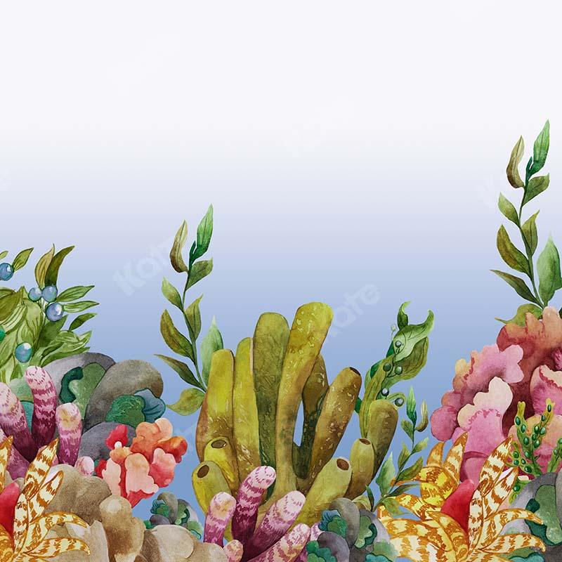 Kate Summer Under the Sea Corals Fishman Backdrop Designed by GQ - Kate Backdrop AU