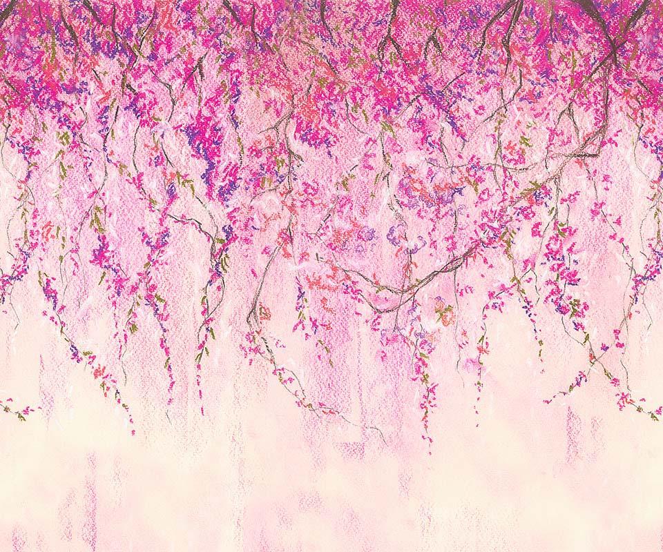 Kate Spring Pink Flowers Fine Art Violets Backdrop Designed by Chain Photography - Kate Backdrop AU