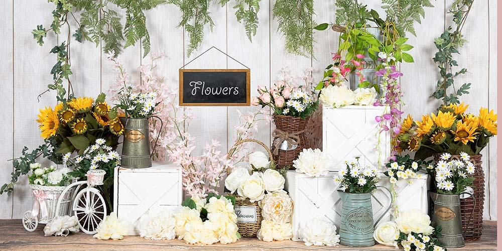 Kate Spring/mother's Day Flowers Shop Vine Backdrop Designed by Emetselch - Kate Backdrop AU