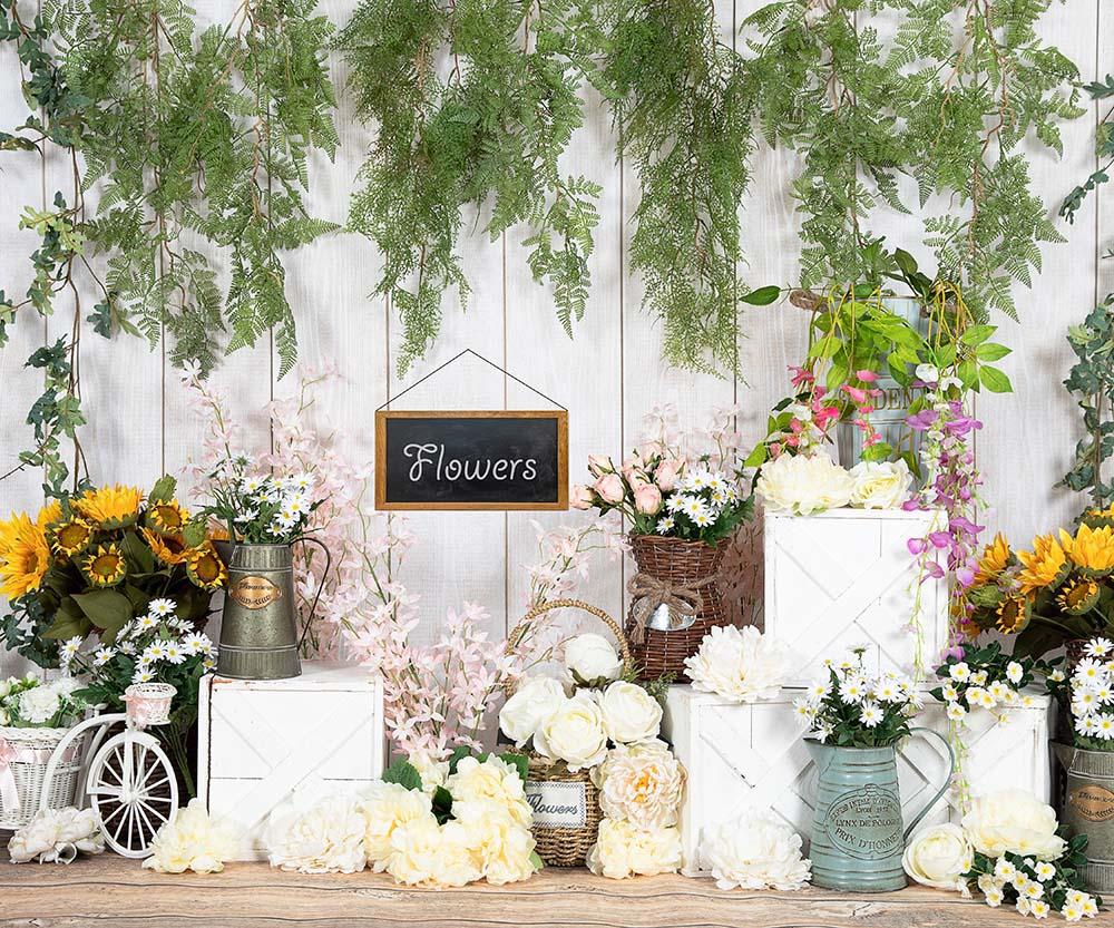 Kate Spring/mother's Day Flowers Shop Vine Backdrop Designed by Emetselch - Kate Backdrop AU