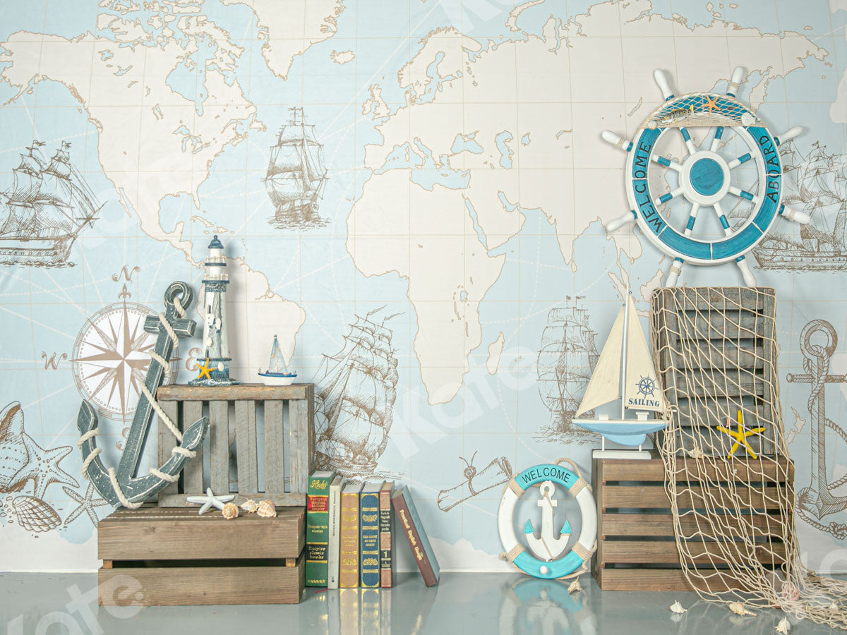 Kate Travel Around the World Summer Children Backdrop Designed by Jia Chan Photography - Kate Backdrop AU